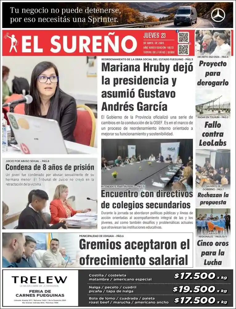 Evolucion Streaming | RADIO MUNICIPAL HUILLAPIMA - Tapa del diario El Sureño