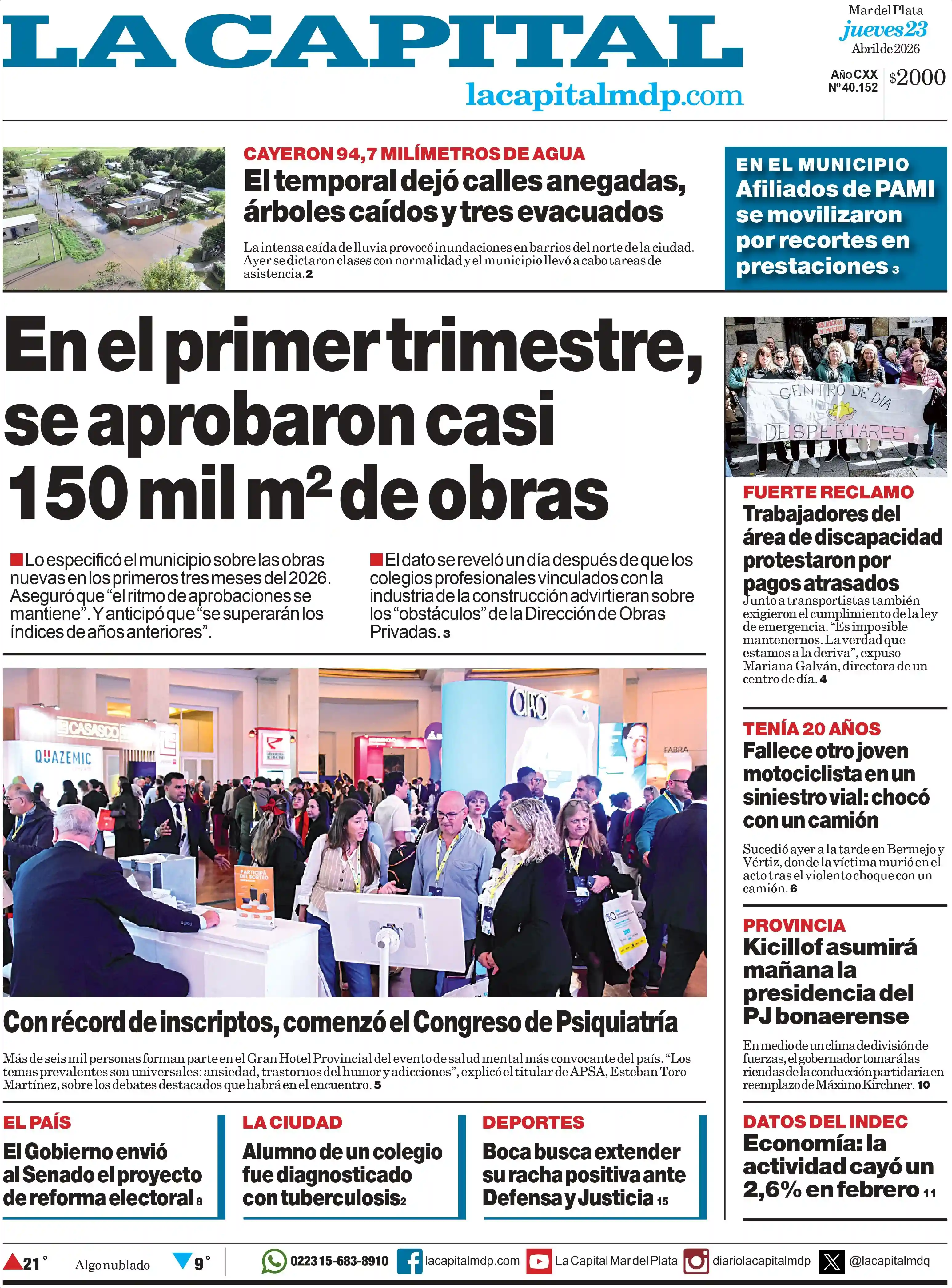 Evolucion Streaming | RADIO MUNICIPAL HUILLAPIMA - Tapa del diario La Capital